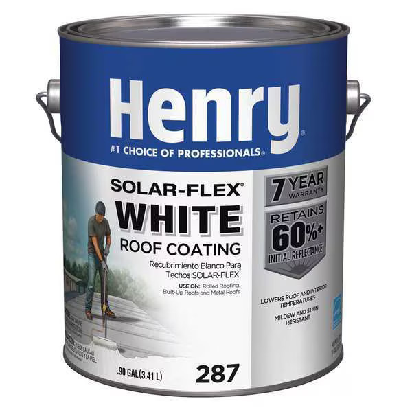 Henry Protective Roof Coating, 1 gal, Pail, White HE287SF046 Henry HE287SF046 1