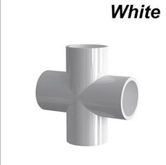 PVC 4-Way Equal Water Supply Pipe Fittings Adapter Connector Joint ID 20mm-160mm
