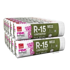 Owens Corning 775 SQFT 10 bags of R15 Unfaced 15 x 93 Fiberglass Fits 2X4