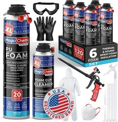 Spray Foam Insulation Kit (6 Pack-25.4 oz) Expanding Foam Sealant