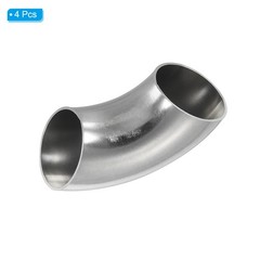 4 Pack 1-1/2″ OD 201 Stainless Steel Butt 90 Degree Fitting