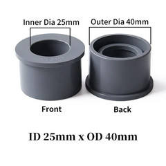 25~63Mm to 20/25/32/40Mm Grey PVC Reducing Pipe Connector Aquarium Pipe Bushing