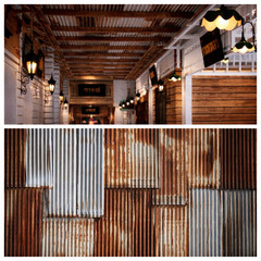 (30 sq.ft.) 5 pcs 3′ x 2′ RECLAIMED CORRUGATED BARN ROOFING TIN