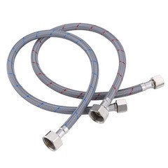 Faucet Supply Lines, 12″ Length Bathroom Kitchen 12 Inch, Silver
