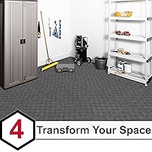 24“ x 24” Indoor/Outdoor 0.25″ Pile Height, Peel and Stick Carpet Tile, Tan