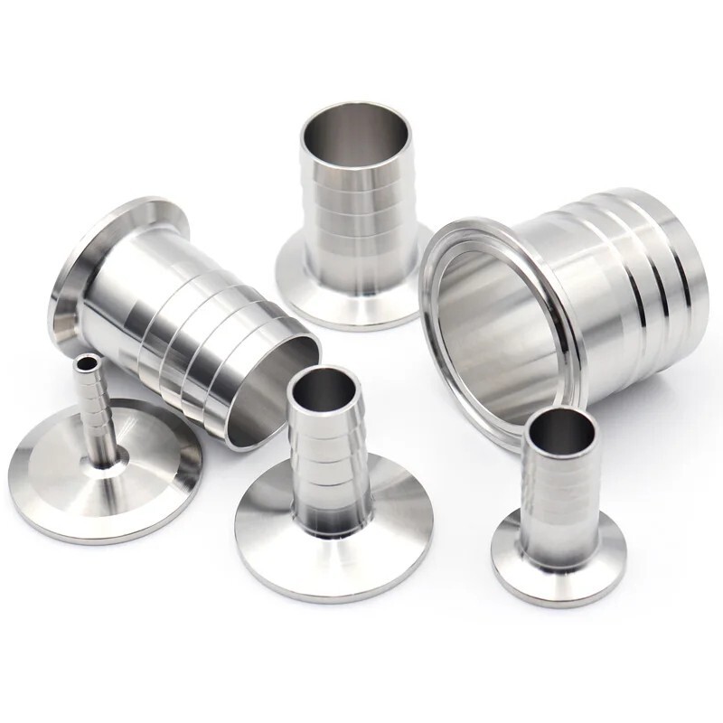 SS304 Tri Clamp Hose Barb OD8-25mm Sanitary Pipe Fitting Ferrule OD50.5-64mm