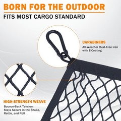 Gerguirry Cargo Net for Pickup Truck Bed (4’x6′ Stretches to 8’x12′) | Highly…