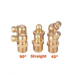 M4-M20 1/2″ 1/4″ 1/8″ 3/8″ Metric Brass Grease Nipples Straight Elbow Hydraulic