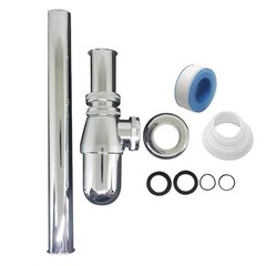 Classical Basin Bottle Trap Chrome Sink 1.25 inches x 11.61 inches,