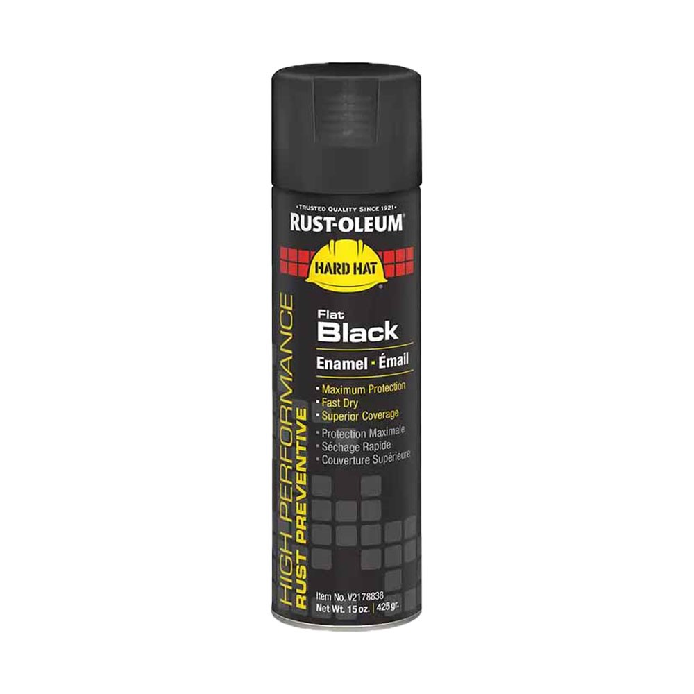 Rust-Oleum V2178838 V2100 Enamel Spray Paint Flat Black 1 Can