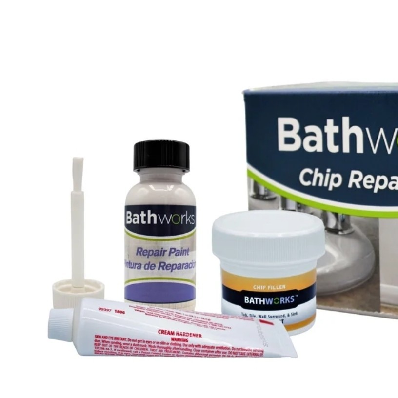 Bathworks Tub And Tile Chip Repair Kit 4 oz Bathtubs, Sinks, Tiles WHITE 2-Packs
