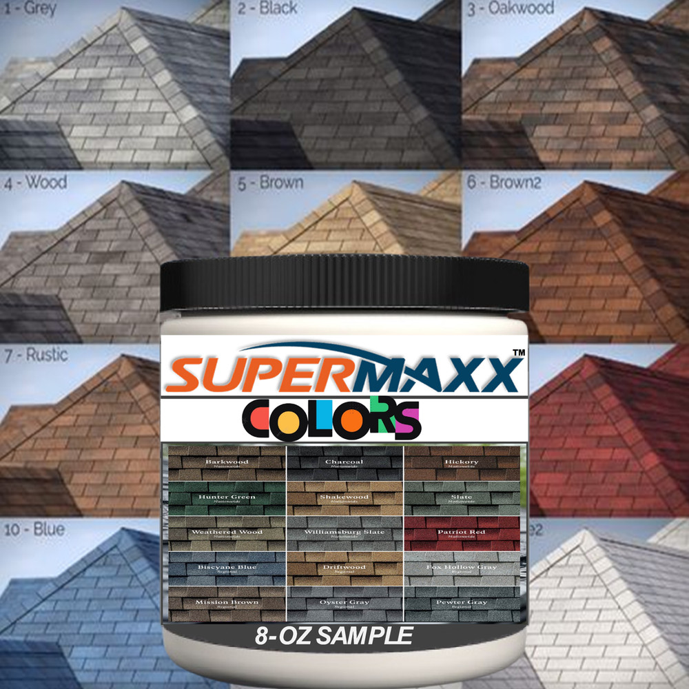 NANO ROOF COATING CUSTOM COLORS FOR ASPHALT SHINGLES CONCRETE – 8-OZ SAMPLE