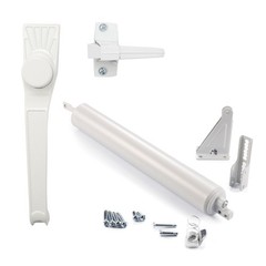 Ideal Security 1910 Bundle HeavyDuty Storm Door Closer with Classic Push Butt…