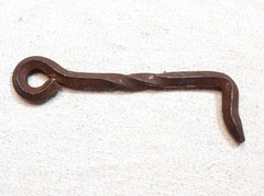 Vintage Cast Iron Door Gate Hook Latch Rustic Twisted Primitive Farmhouse 4″
