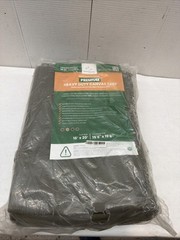 WHITEDUCK 16’x20′ Canvas Tarp 18 oz/37 Mil Heavy Duty Waterproof UV Resistant