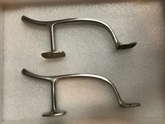 COMMERCIAL DOOR PULL HANDLE STAINLESS STEEL-16 SETS-US32D-CURVED-HANDS FREE 
