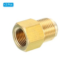 2Pack 3/8″ Female Flare x 1/2″ Male Flare Connectors Brass Adapters Reducing