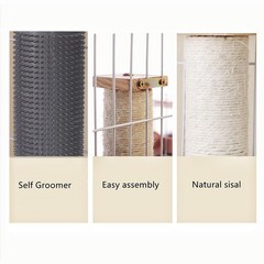 2-Pack 15.7″ Cat Scratching Post for Crate Cage, Cage Mounted Scratching Post wi