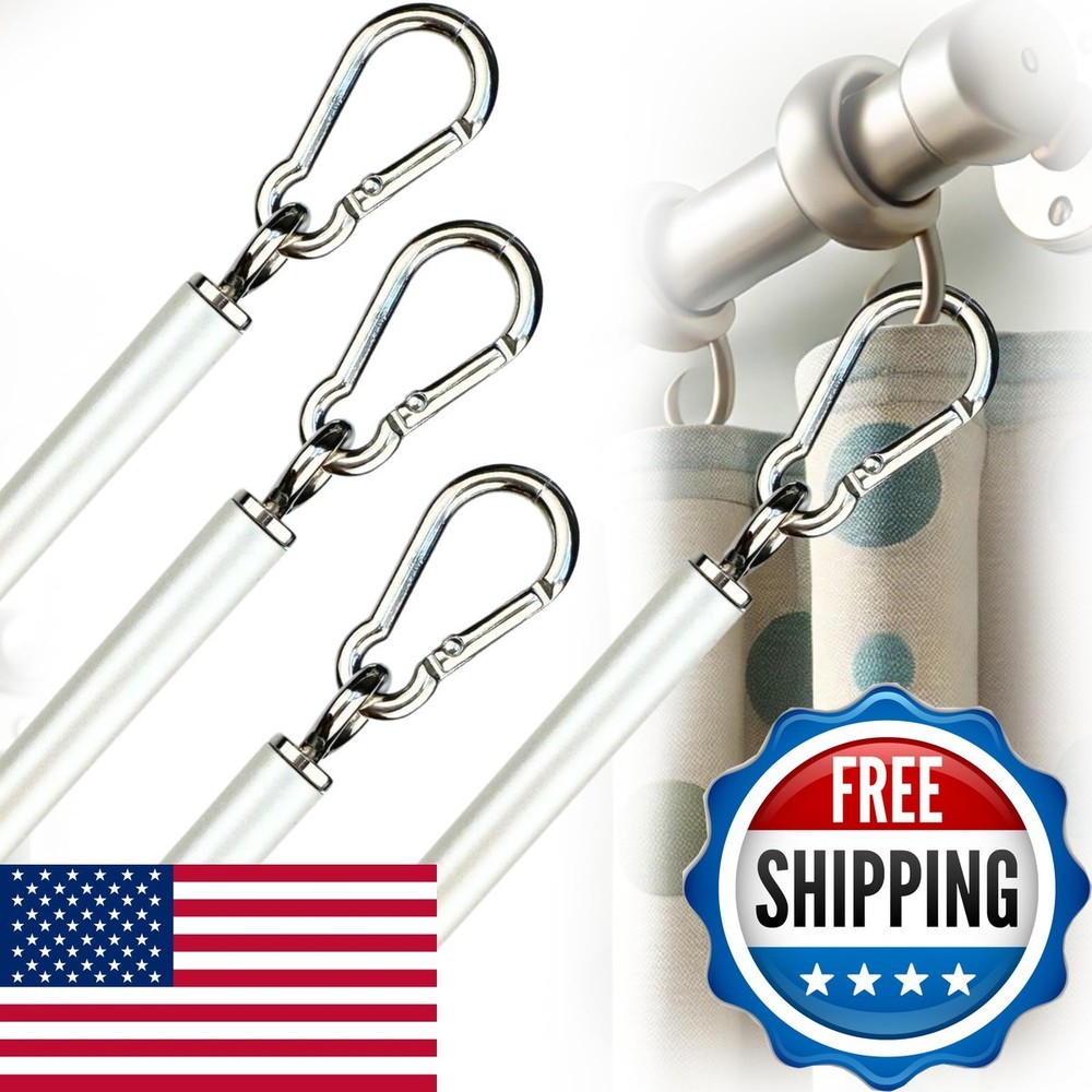 Ooowow 36 Inch 4 Pack Pearl White Iron Curtain Pull Wand – Strong Drapery Pull