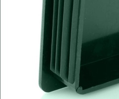 10x Louver Plugs Rectangle Tube 20x40mm Rectangle Green End Caps Plastic