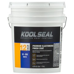 Kool Seal KS0063900-20 Premium 12 Year Elastomeric Roof Coating White 5 Gallon