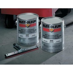 Rust-Oleum S6582413 1 Gal Floor Coating, High Gloss Finish, Silver Gray,