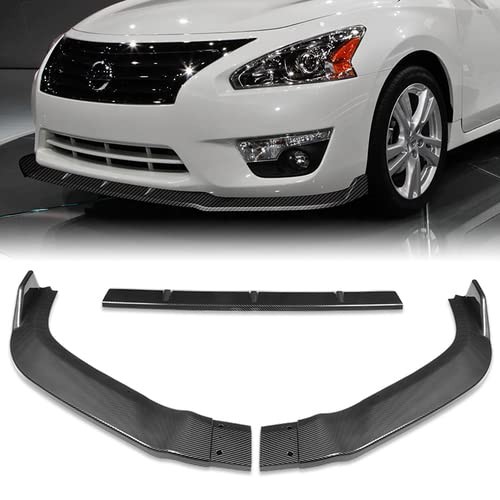 3PC Front Bumper Lip Spoiler Kit for 2013-2015 Altima Sedan Painted Carbon
