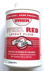 DYKEM STEEL RED LAYOUT/STAINING FLUID 8oz BRUSH-IN-CAP #80496