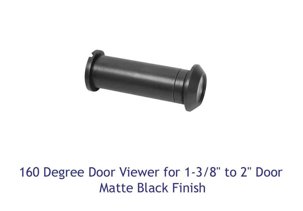 Cal-Royal ULDV-160 Matte Black Door Viewer 160 Degree View Peep Hole Free Ship