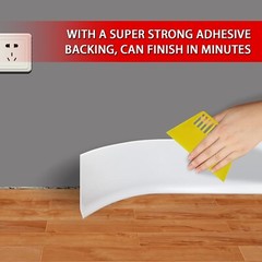 Vinyl Wall Base Baseboard Molding Trim 4″ Flexible Self Adhesive Rubber Wall …