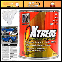 Xtreme Temperature Coating – Pure White, 1 Pint (16 Fl Oz) for High-Heat Protect