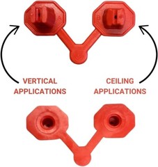 Kraken Bond FastCoat Insulation Nozzle, Horizontal & Vertical Use 12 Pack – Red