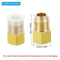 3/8″ Female Flare x 1/2″ Male Flare Connectors Brass Adapter Reducing