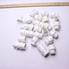 (30-Pk) Charlotte Adapter Pipe Fitting PVC White 3/4″ S x M CPF21090835HD