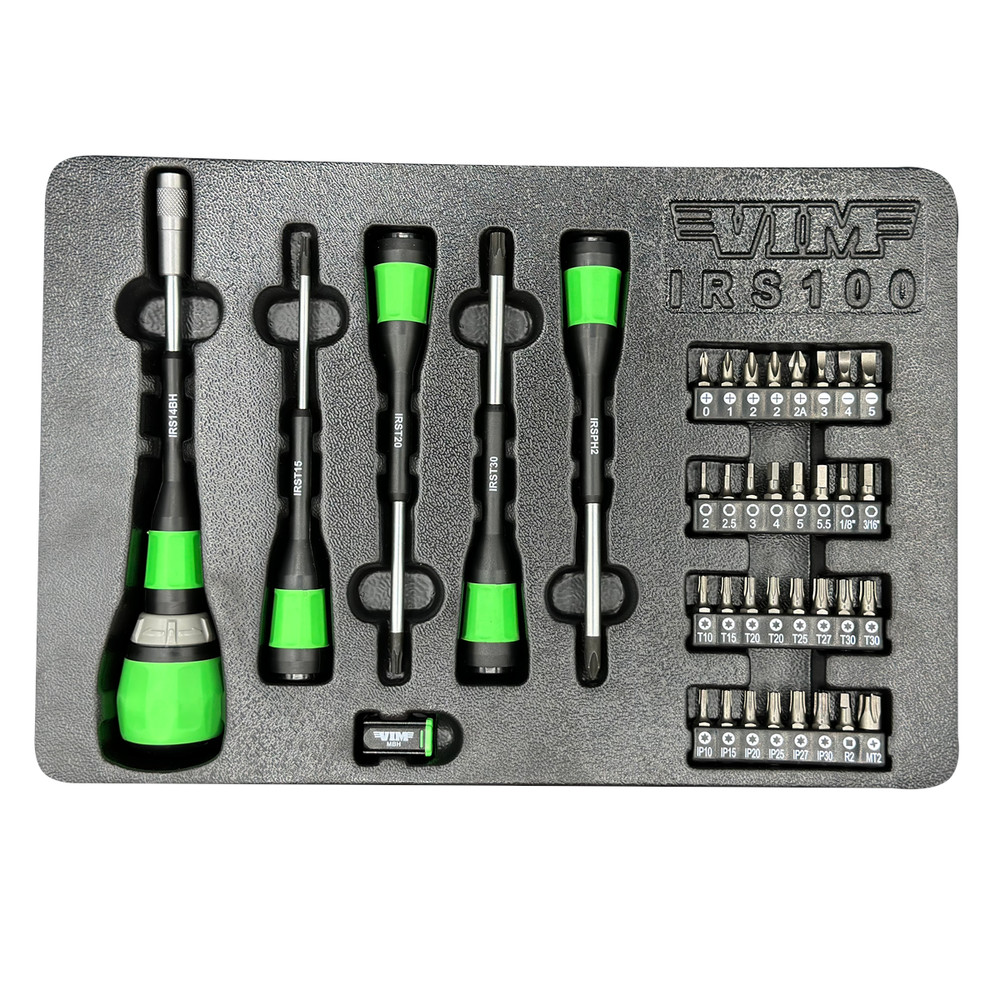 VIM Tools 39 Piece Interchangeable Ratcheting Screwdriver Master Set IRS100