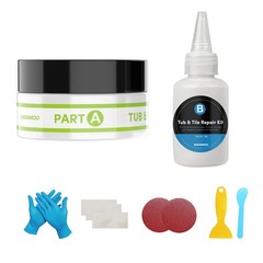 NADAMOO Tub and Tile Repair Kit White Tile Shower Repair Kit for Fiberglass P…