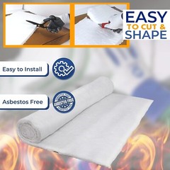 SIMOND STORE Ceramic Fiber Blanket – 8# Density 2400F – 1/2″x24″x36″ – 2 Pcs