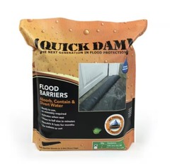 Quick Dam 10 Ft Flood Barrier Reusable Water Activated Indoor Outdoor NEW