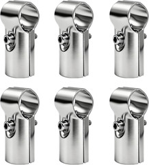 T Pipe Connector Clamps, 6 Sets 25Mm(Od.1Inch) Stainless Steel Pipe Fence Clamp
