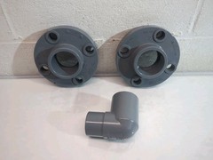 PVC Pipe Flange 851 Fitting Series Class 150 Sch 80 2″ Spears LOT