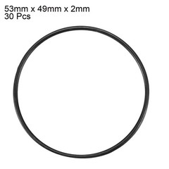 30Pcs Black 53 x 2mm Industrial Flexible Rubber O Ring Oil Sealing Grommets