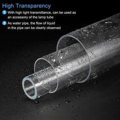 MECCANIXITY Acrylic Pipe Rigid Round Tube Clear 6mm(0.24″) 6 mm x 9mm,