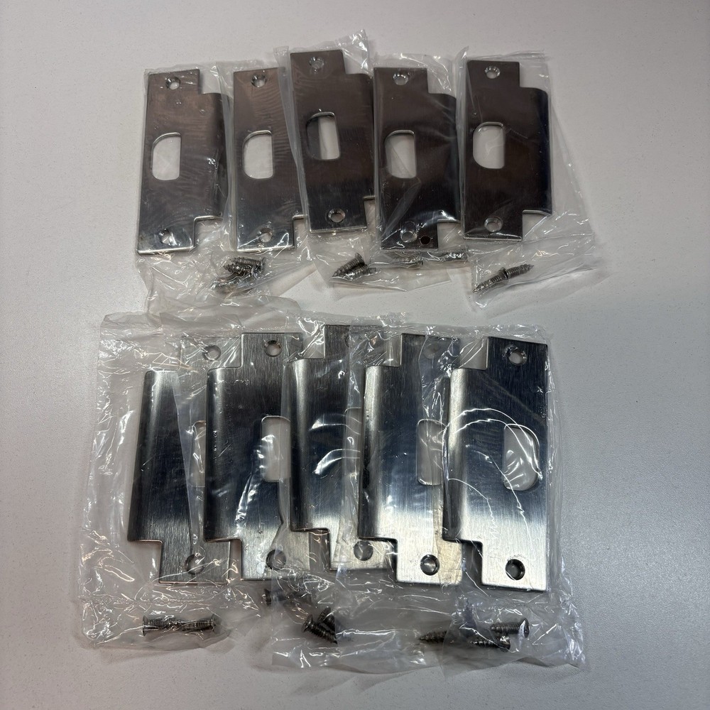 10 Cal-Royal ASA478 ASA Strike Plate US32D Satin Stainless Commercial Door – Lot