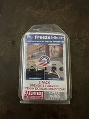 2-PACK FREEZE MISER Outdoor Faucet Hose Bib Freeze Protector