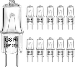 G8 Halogen Light Bulbs 35W 120V G8 Base 2Pin Dimmable Xenon Bulb T4 JCD Type War