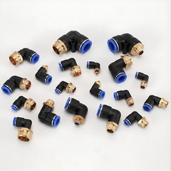 4mm 6mm – 16mm PNEUMATIC PUSH IN FITTING AIR WATER PIPE – MALE 90° ELBOW STUD