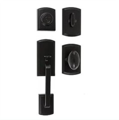 Delaney Italian Collection Visconti Single Cylinder Dummy Black Door Handleset