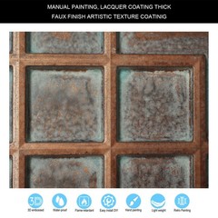 Drop in ceiling tile 3D Embossed wall panels PL82 Weather copper 10pcs/lot