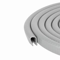 Gray Edge Trim Large Size | U Height: 21/32″, Grip Range: 3/64″ 25 Feet,