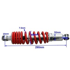 Pair 290mm 11.4″ Rear Shocks 700LBS for ATV Go Kart Quad Dune Buggy Offroad